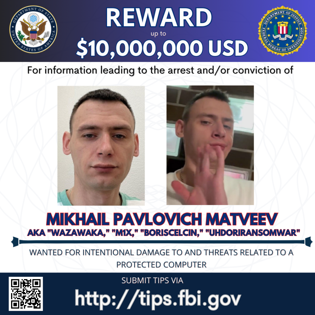 Wanted Poster For Ransomware Wanted Russian Hacker Linked to Hive and LockBit Ransomware Arrested ...