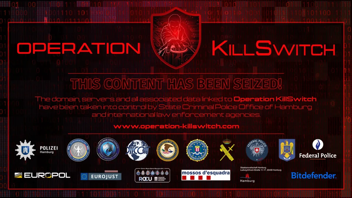 Killswitch seizure notice replaced KillSec's leak site home page.